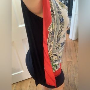 Jeweled artsy bodycon jewel print real silk dress, B44 Bailey 44